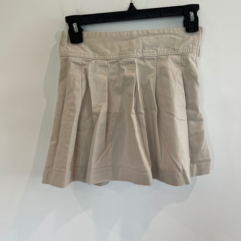 The Childrens Place Girls Khaki Pleated Skort Tan School Uniform Size 8